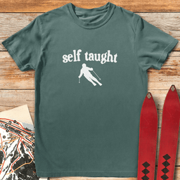 Self Taught Skier T Shirt Gift For Skier