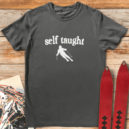 Self Taught Skier T Shirt Gift For Skier