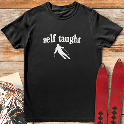 Self Taught Skier T Shirt Gift For Skier