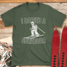 Raised A Shredder T Shirt Gift For Skier