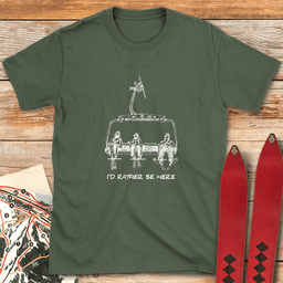 Rather Be Chairlift T Shirt Gift For Skier