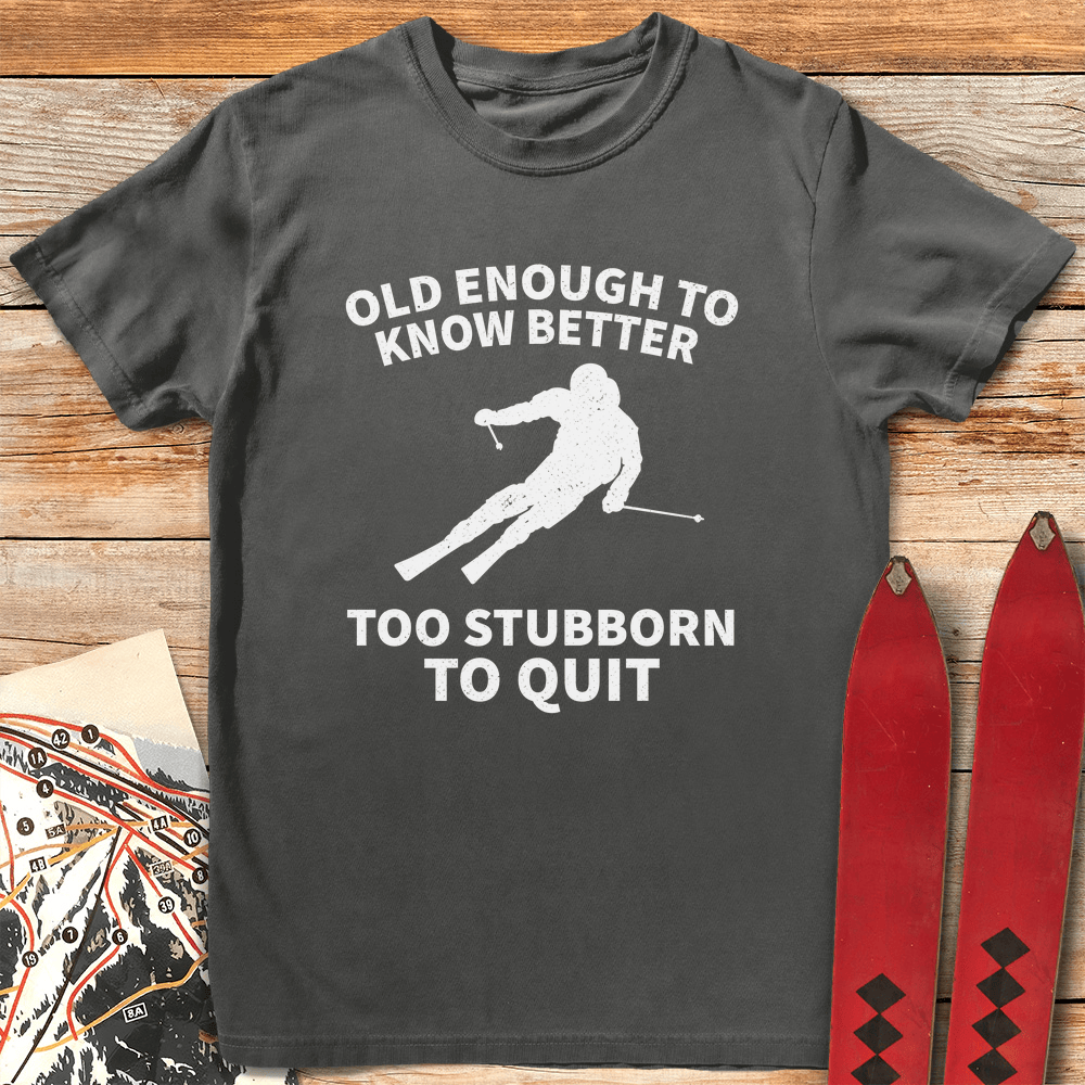 Old Stubborn Skier T Shirt Gift For Skier