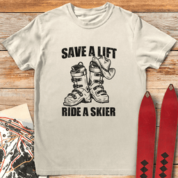 Save A Lift T Shirt Gift For Skier