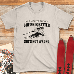 Shes Not Wrong T Shirt Gift For Skier