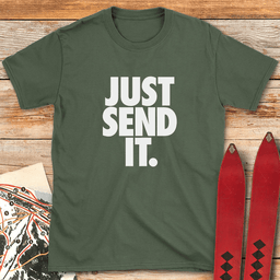 Just Send IT Stack T Shirt Gift For Skier