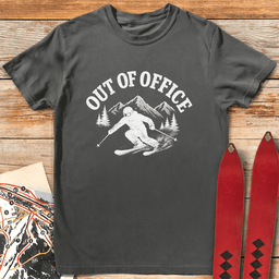 Out Of Office Mountains T Shirt Gift For Skier
