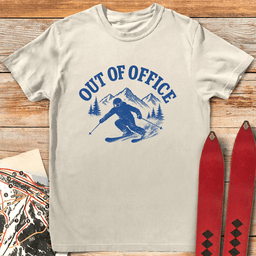 Out Of Office Mountains T Shirt Gift For Skier