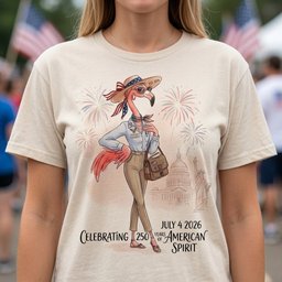 America 250 Years Of American Spirit Social Worker Flamingo Shirt T Shirt Gift For Flamingo Lover