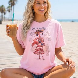 Land Of The Free Patriotic Chic Flamingo July 4th Shirt T Shirt Gift For Flamingo Lover