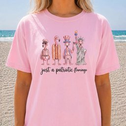 Just A Patriotic Flamingo Funny 4th Of July Shirt T Shirt Gift For Flamingo Lover