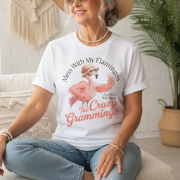 Mess With My Flamingos You Will Meet The Crazy Grammingo Funny T Shirt Gift For Flamingo Lover