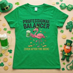 Professional Balancer Even After Beer Flamingo St Patricks Day T Shirt Gift For Flamingo Lover