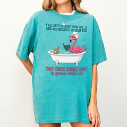Sassy Flamingo Check Engine Light Shirt Funny 50th Birthday Gift For Women Over 40 T Shirt