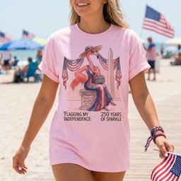 Flagging My Independence 250 Years Of Sparkle Flamingo Shirt T Shirt Gift For Flamingo Lover