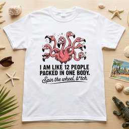 Quirky 12 In 1 Personality Flamingo T Shirt Sarcastic Quote Tee For Women Gift For Women