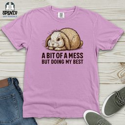 A Bit Of A Mess But Doing My Best Heavy Cotton Comfort Colors Tee Gift For Animal Lover