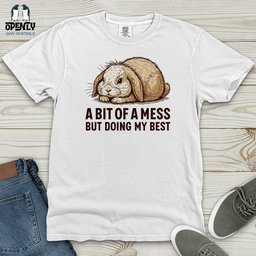 A Bit Of A Mess But Doing My Best Heavy Cotton Comfort Colors Tee Gift For Animal Lover