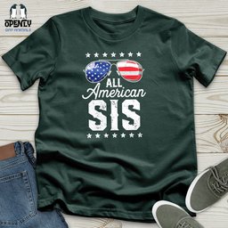 All American Sis Unisex T Shirt Gift For Animal Lover