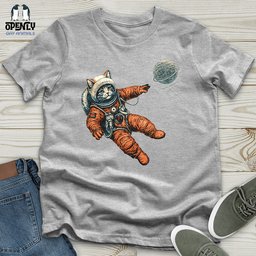 Astronaut Kitty Unisex T Shirt Gift For Cat Lover