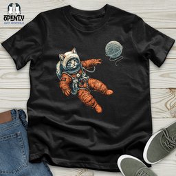 Astronaut Kitty Unisex T Shirt Gift For Cat Lover