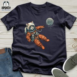 Astronaut Kitty Unisex T Shirt Gift For Cat Lover
