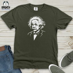 Albert Einstein Heavy Cotton Comfort Colors Tee Gift For Animal Lover