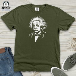 Albert Einstein Heavy Cotton Comfort Colors Tee Gift For Animal Lover