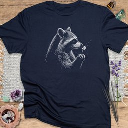 Raccoon With Dandelion T Shirt Gift For Yoga Lover