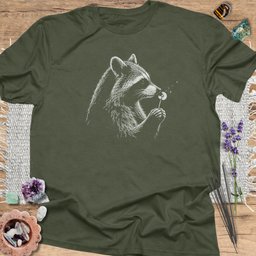 Raccoon With Dandelion T Shirt Gift For Yoga Lover