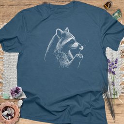Raccoon With Dandelion T Shirt Gift For Yoga Lover