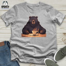 Bear Coffee Cloud Unisex T Shirt Gift For Animal Lover