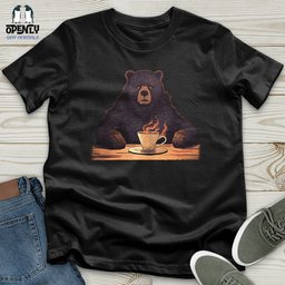 Bear Coffee Cloud Unisex T Shirt Gift For Animal Lover