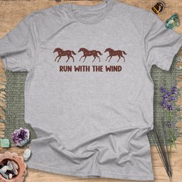 Run With The Wind T Shirt Gift For Yoga Lover