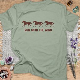 Run With The Wind T Shirt Gift For Yoga Lover