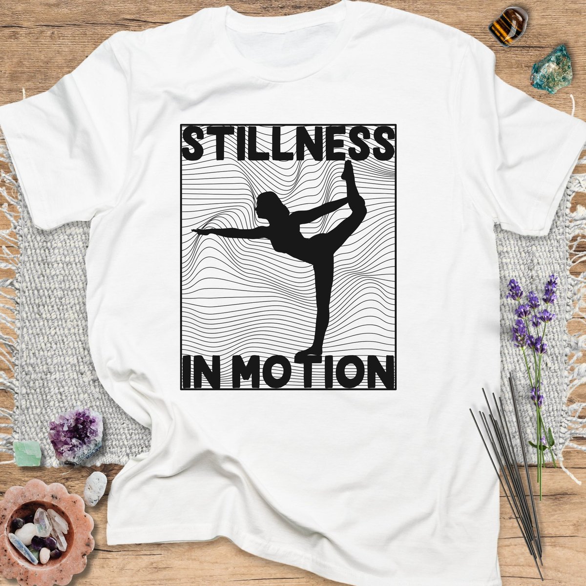 Stillness In Motion T Shirt Gift For Yoga Lover