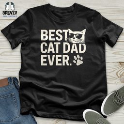 Best Cat Dad Ever Softstyle Tee Gift For Dad