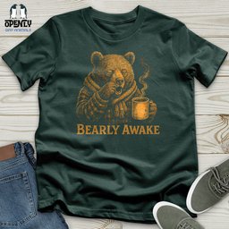Bearly Awake Unisex T Shirt Gift For Animal Lover