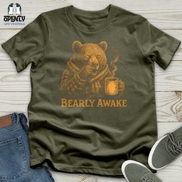 Bearly Awake Unisex T Shirt Gift For Animal Lover