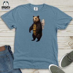 Bumble Bear Heavy Cotton Comfort Colors Tee Gift For Animal Lover