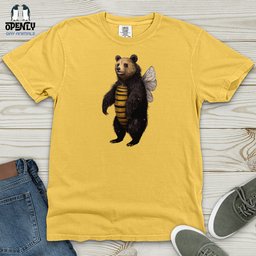 Bumble Bear Heavy Cotton Comfort Colors Tee Gift For Animal Lover