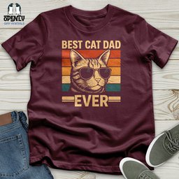 Best Cat Dad Ever Unisex T Shirt Gift For Dad