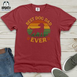 Best Dog Dad Ever Heavy Cotton Comfort Colors Tee Gift For Dad