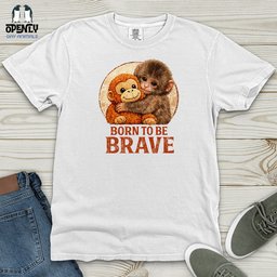 Born To Be Brave Heavy Cotton Comfort Colors Tee Gift For Animal Lover