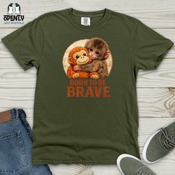 Born To Be Brave Heavy Cotton Comfort Colors Tee Gift For Animal Lover