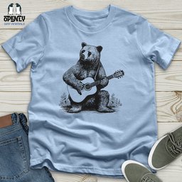 Bear Guitarist Unisex T Shirt Gift For Animal Lover