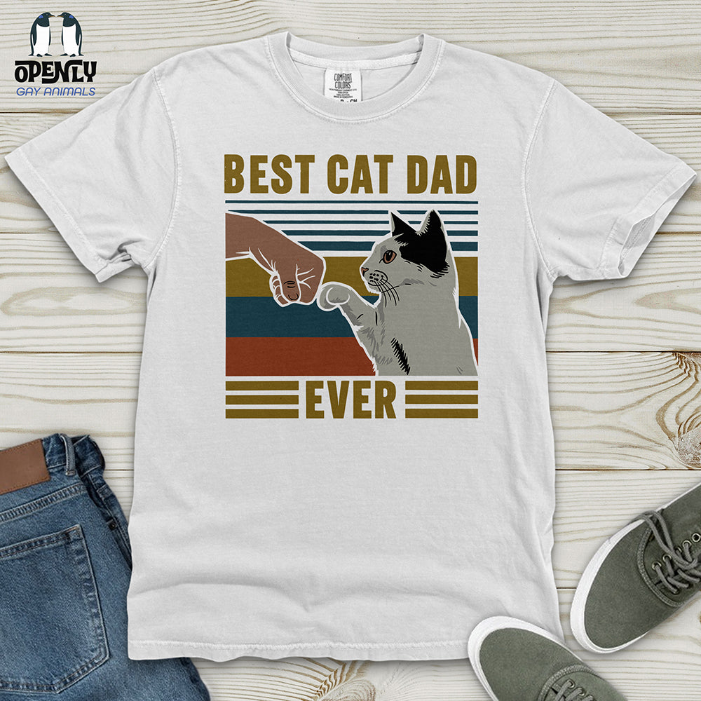 Best Cat Dad Heavy Cotton Comfort Colors Tee Gift For Dad