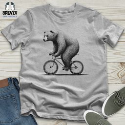 Bear Riding Bike Unisex T Shirt Gift For Animal Lover