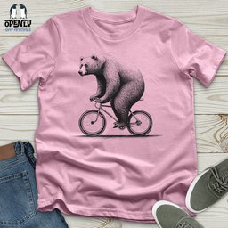 Bear Riding Bike Unisex T Shirt Gift For Animal Lover