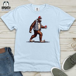 Big Foot Stroll Heavy Cotton Comfort Colors Tee Gift For Animal Lover
