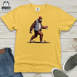 Big Foot Stroll Heavy Cotton Comfort Colors Tee Gift For Animal Lover